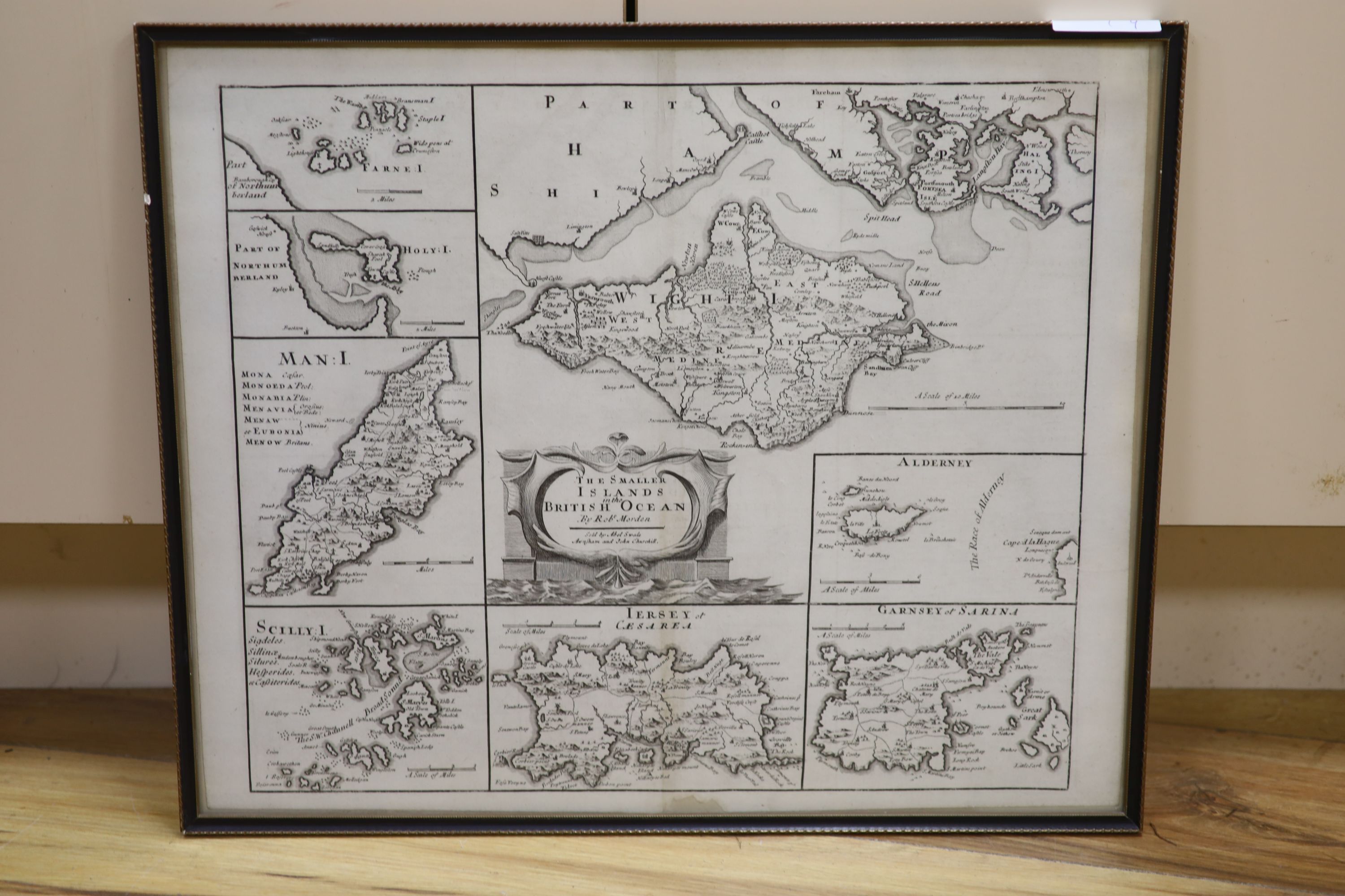 Robert Mordan, engraving, The Smaller Islands in the British Ocean, overall 39 x 48cm